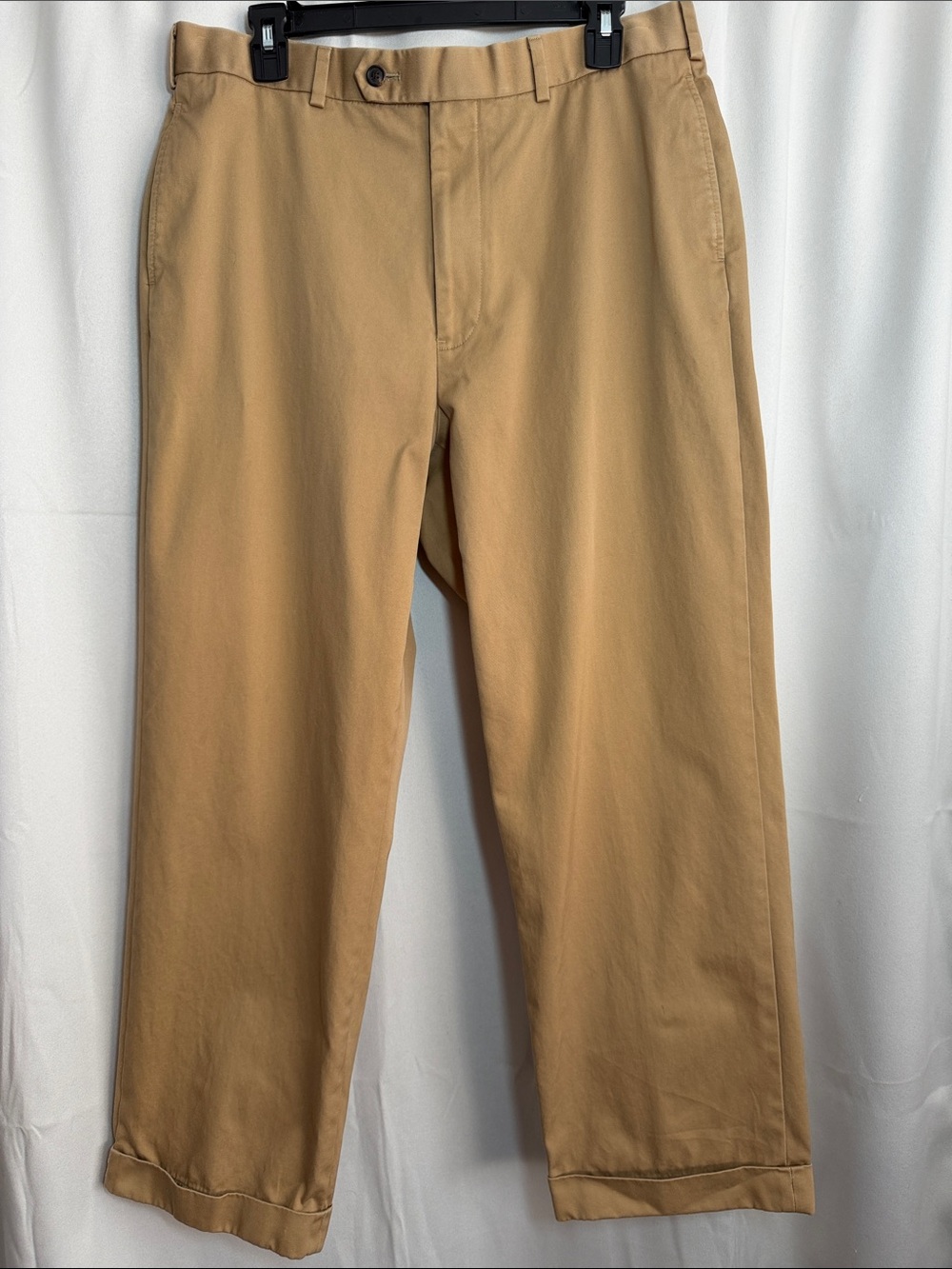 Brooks Brothers Country Club Khaki Tan Cuffed Pants 36 x 28